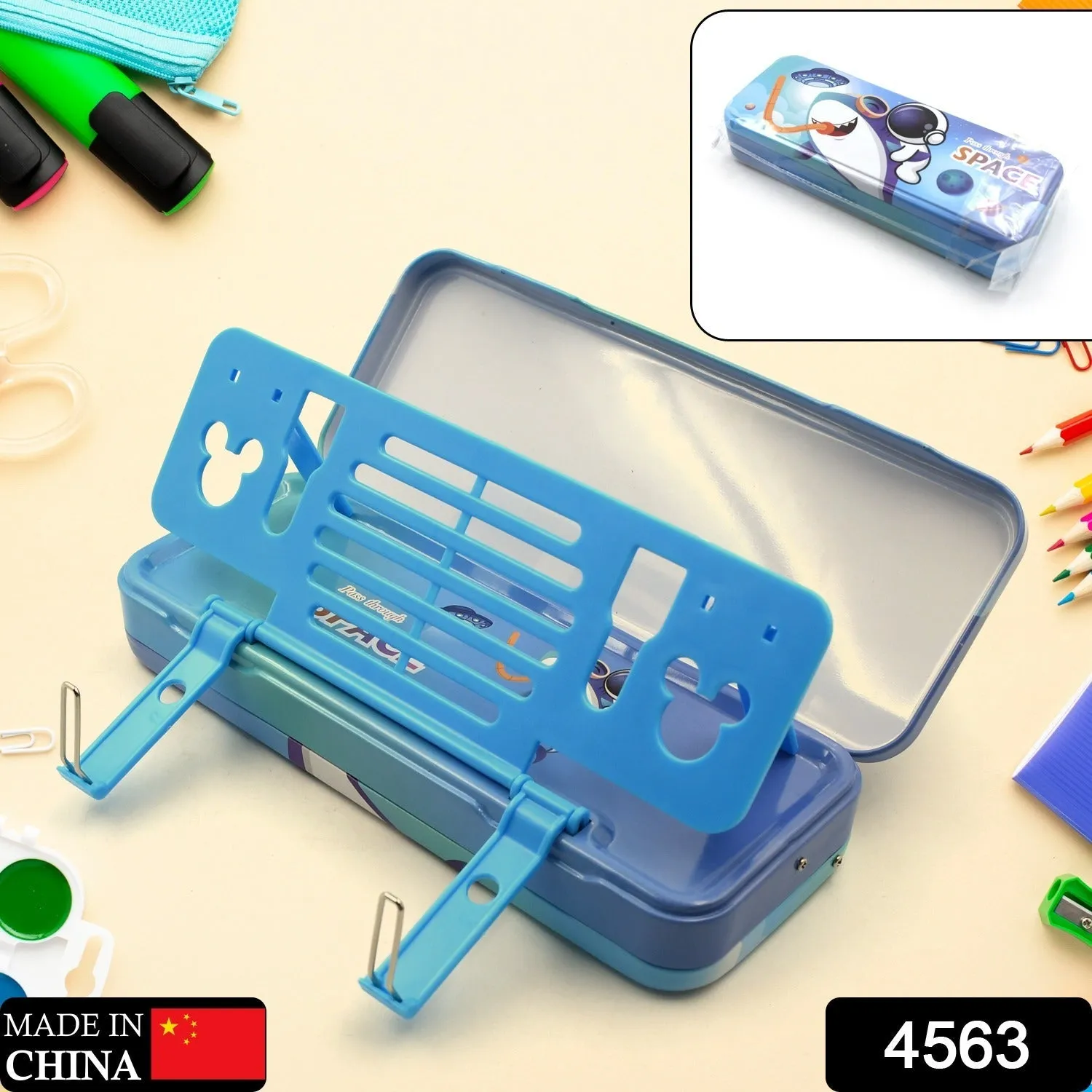 Return Stationery Offer expires soon Pencil Kids Double Box, School Box, Kids Safe payments Stationery Box, Birthday Pencil for Gift Kids Metal Compartment Pencil for for Compass, Case Compass Gift