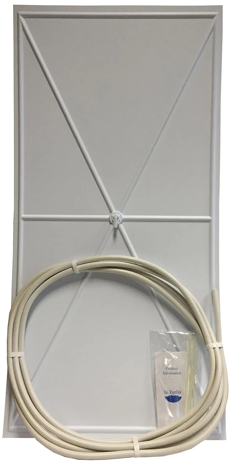 Reusable Ceiling Tile Leak Diverter Kit by InBrella | Emergency Roof and Ceiling Leak Repair | Roofing, Plumbing, and Refrigeration Pipe Leaks | Acoustic and Drop Ceiling Tile | 2’ x 4’ Tile | White