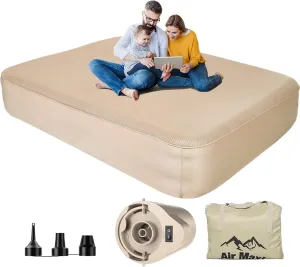 RGA Camping Air Mattress Queen with Built in Pump, 13.78" Height Inflatable Airbed, Fast & Easy Inflation/Deflation Inflatable Mattress with Portable Carrying Bag, Inflatable Bed for Home, Camping