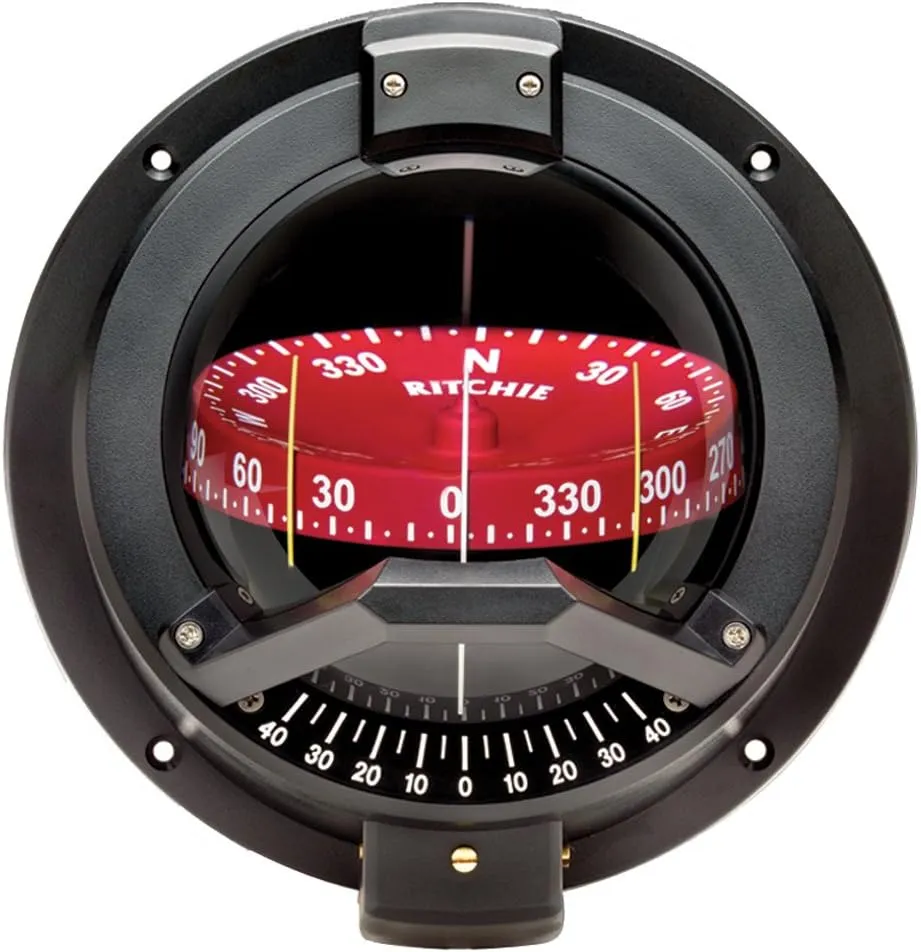 Ritchie BN-202 Navigator Compass - Bulkhead Mount - Black