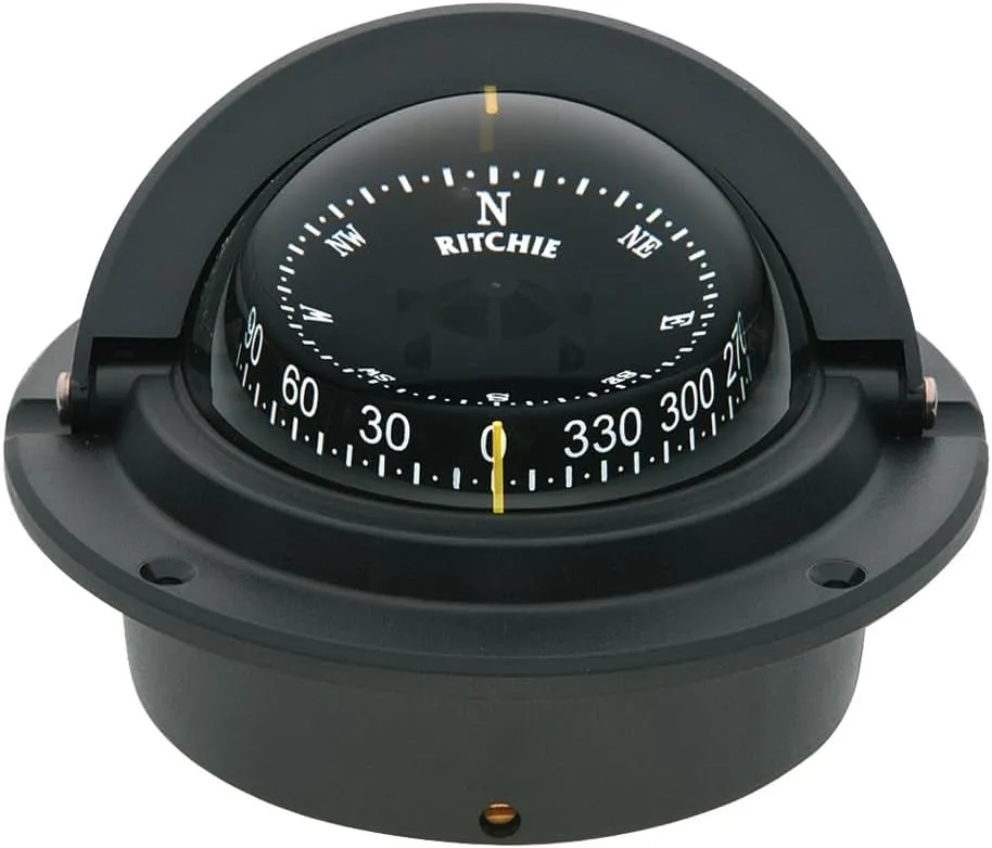 Ritchie Navigation Compass, Flush Mount, 3" Combi, Black
