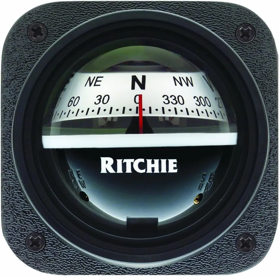 Ritchie V-527 Kayak Compass - Bulkhead Mount - White Dial