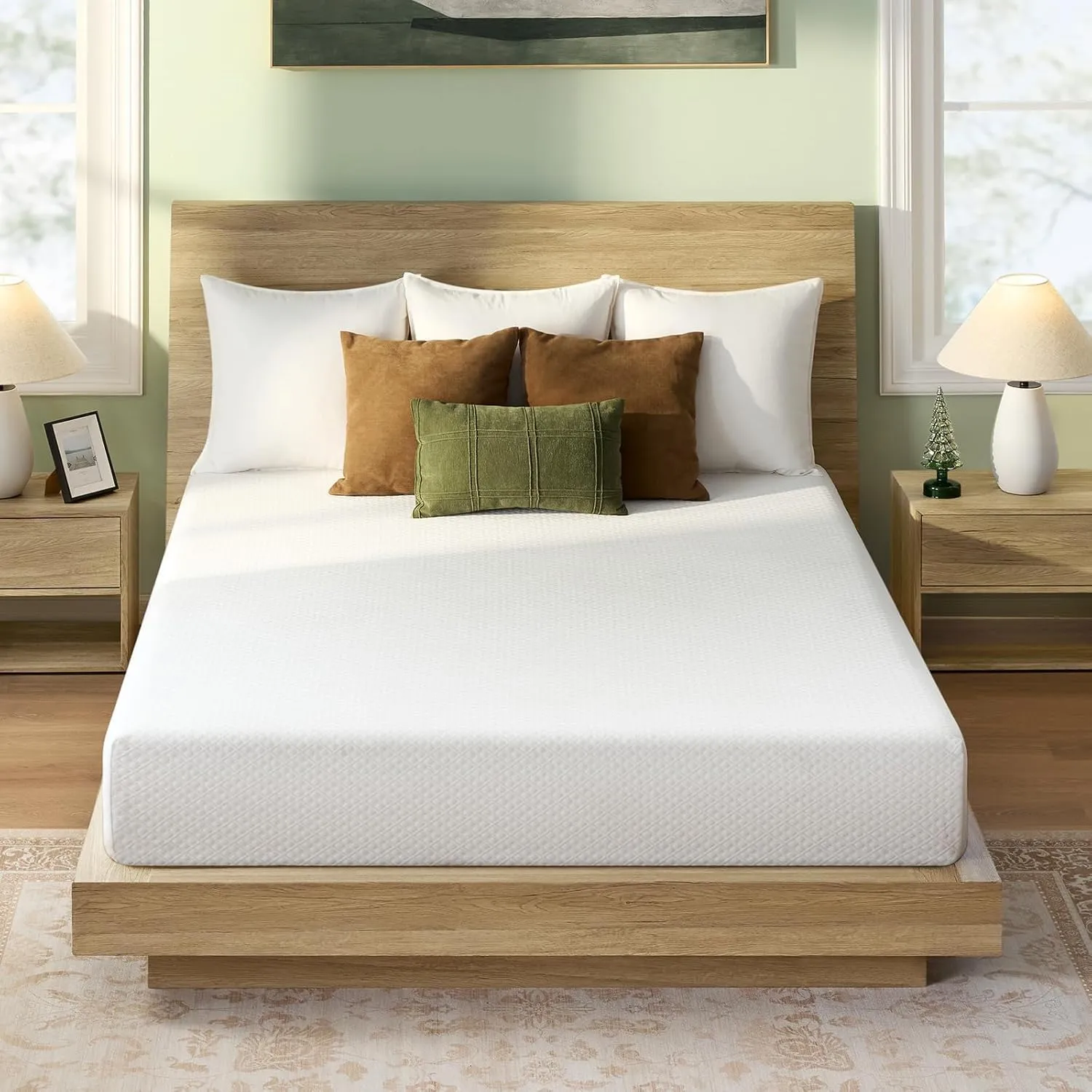 Rolanstar Twin Size Mattress, 6 Inch Gel Memory Foam Mattress in a Box, Fiberglass Free, Breathable for Cooler Sleep Supportive & Pressure Relief, CertiPUR-US Certified, White