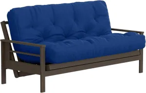 Royal Sleep Products by The Futon Factory 10 inch Memory Foam and Pocket Coil Futon Mattress - Solid Royal Blue Cover - Full Size - CertiPUR Certified Foams - Made in USA - (Frame not Included)