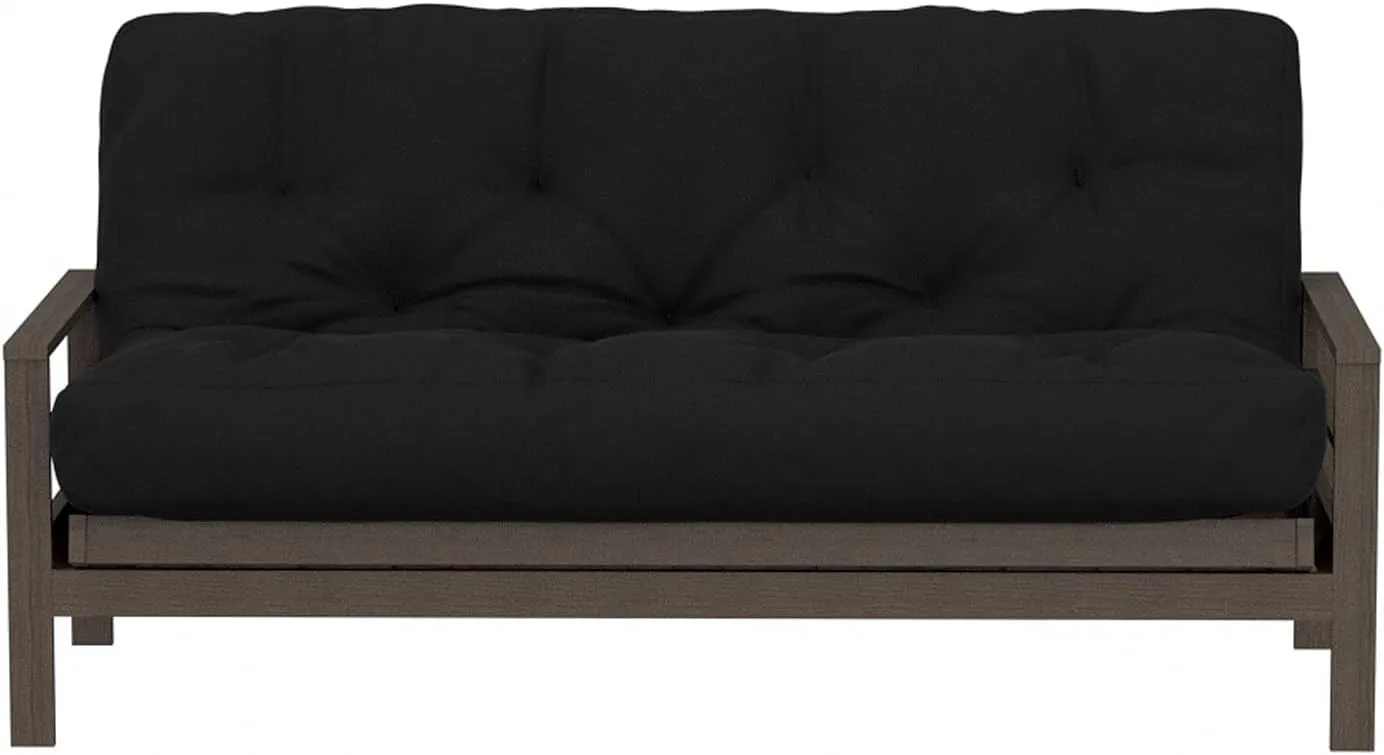 Royal Sleep Products by The Futon Factory 12 inch Foam Futon Mattress - Solid Black Fabric - Full Size - CertiPUR Certified Foams - Made in USA - (Frame not Included)