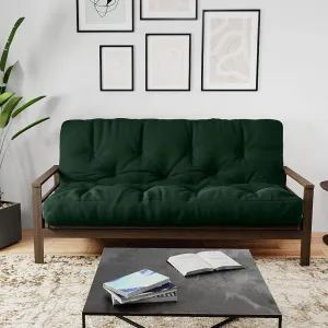 Royal Sleep Products by The Futon Factory 6 inch Foam Futon Mattress - Solid Hunter Green Cover - Full Size - CertiPUR Certified Foams - Made in USA - (Frame not Included)