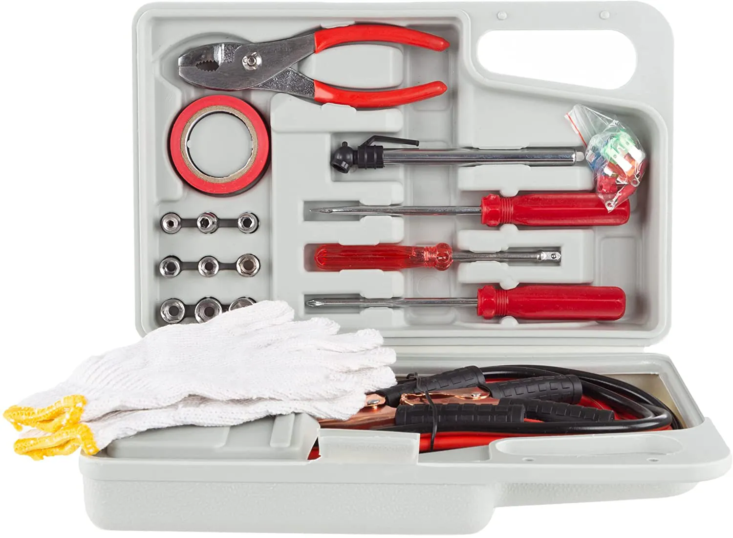 Rynx | Emergency Car Kit – 30-piece set with carrying bags, jump cables, tools, gloves, and more