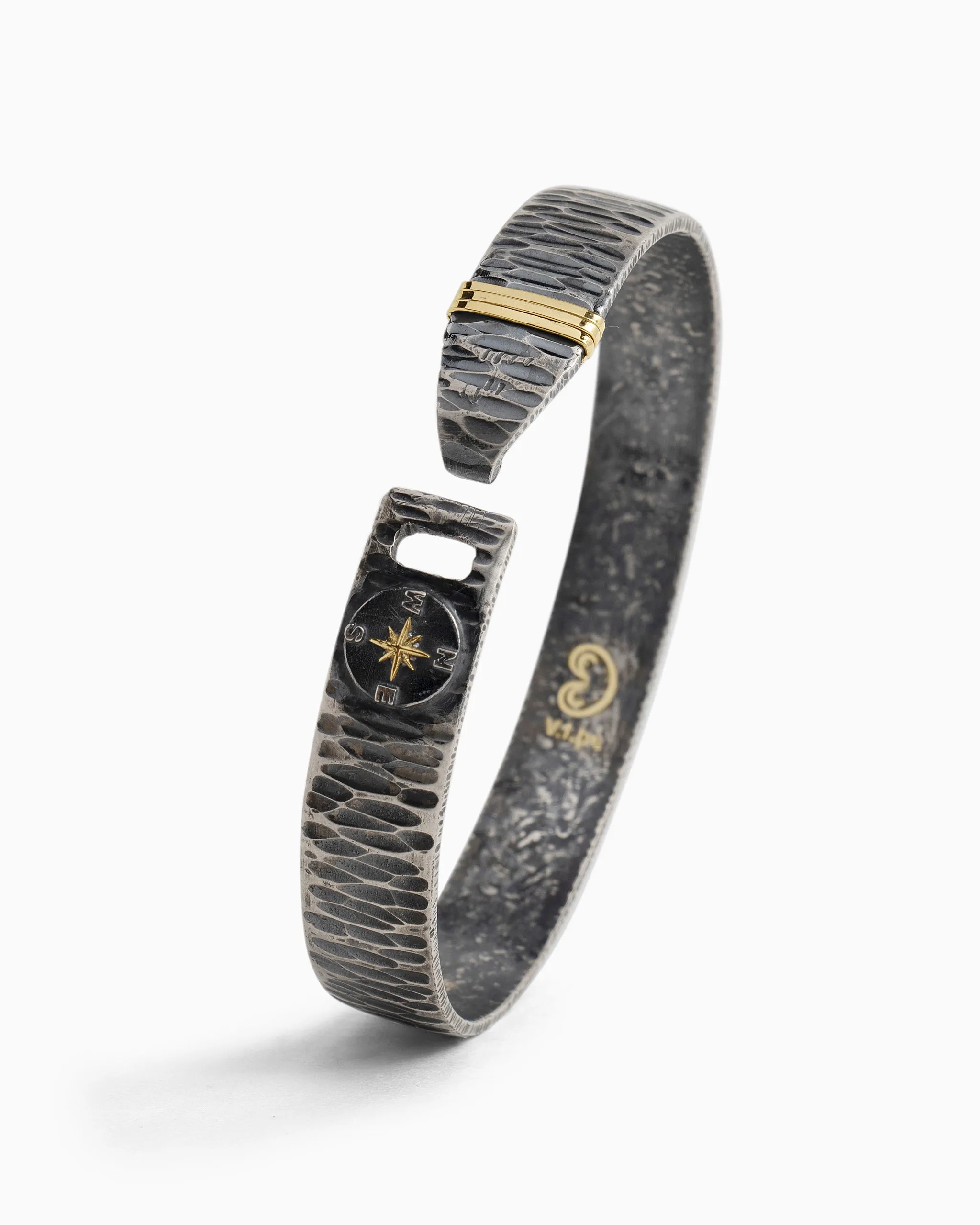 Salty Water Texture Compass Hook Bracelet