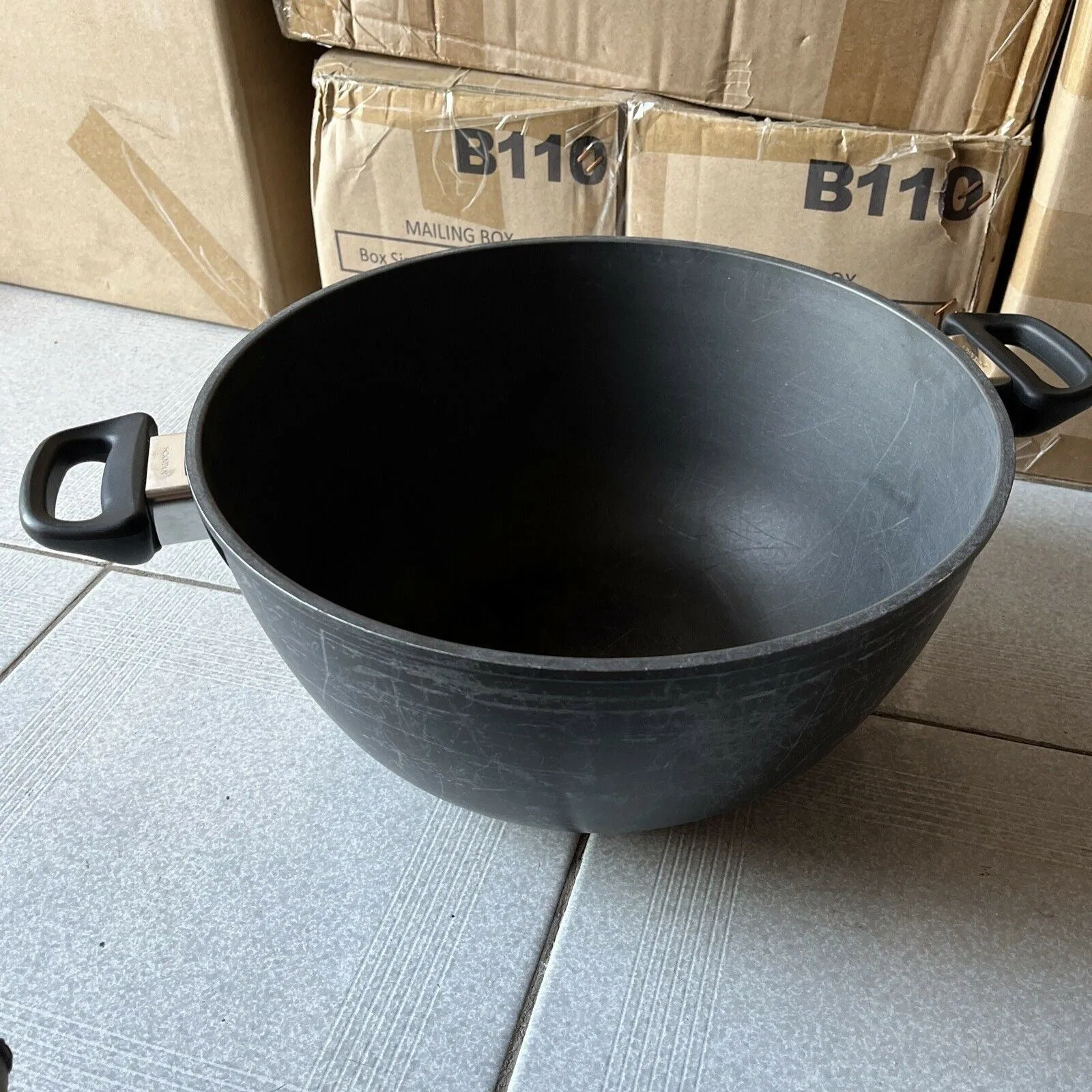 Scanpan Ceramic Titanium Non-stick Stock Stew Pot 33cm Diameter Made In Denmark