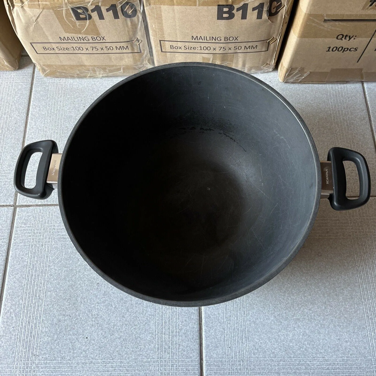 Scanpan Ceramic Titanium Non-stick Stock Stew Pot 33cm Diameter Made In Denmark