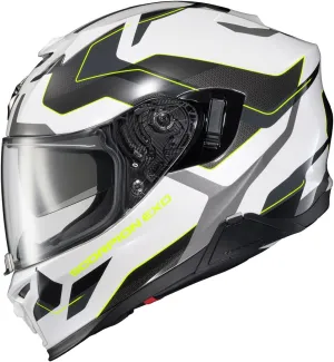 ScorpionEXO T520 Full Face Dual Sport Motorcycle Helmet with Bluetooth Ready Speaker Pockets DOT ECE Approved Zuse (White/Hi-Viz - Medium)