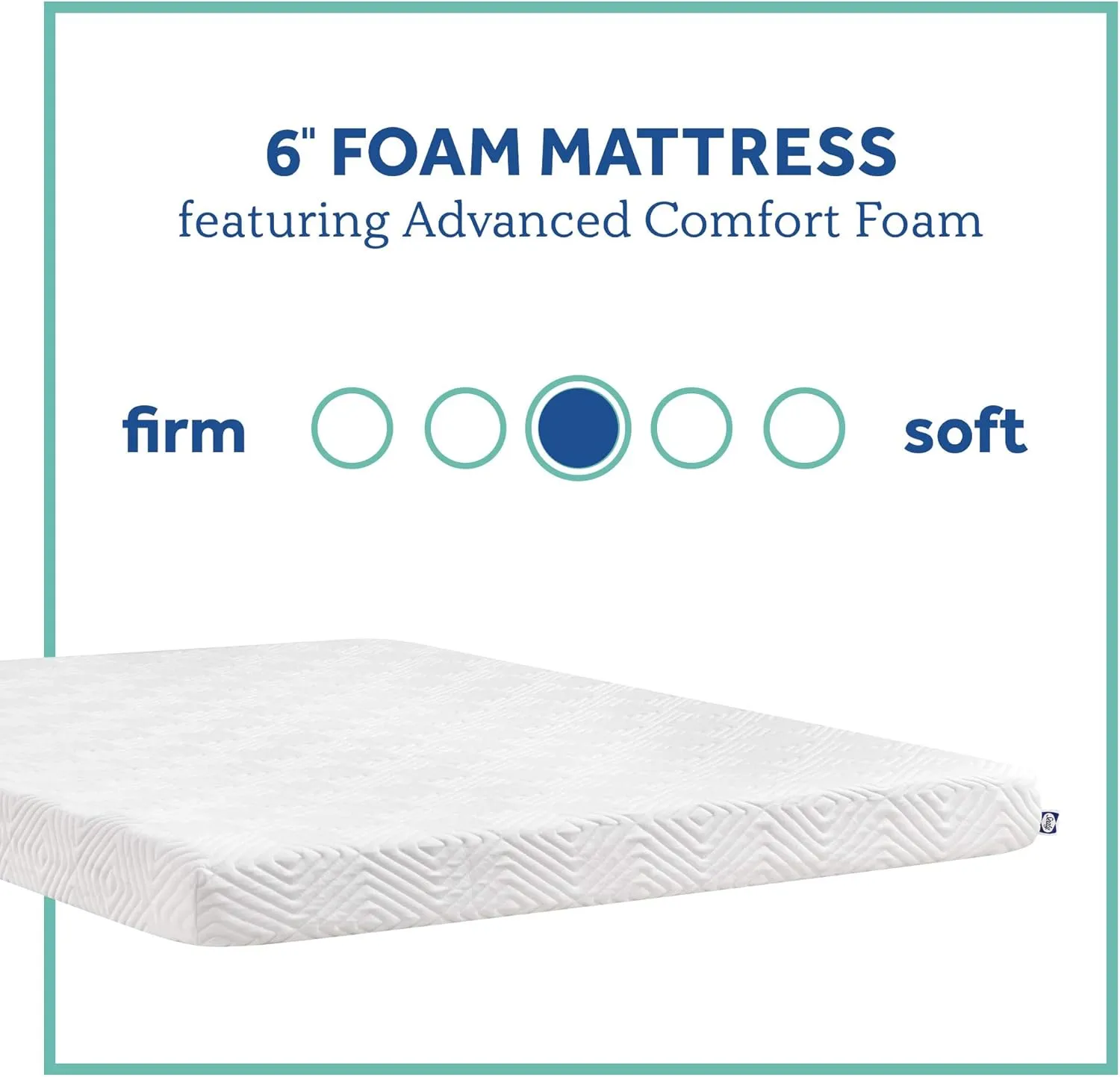 Sealy 6" Medium-Firm Adaptive Memory Foam Mattress with CopperChill Technology, Cooling Memory Foam Mattress for Pressure Relief, Twin, White