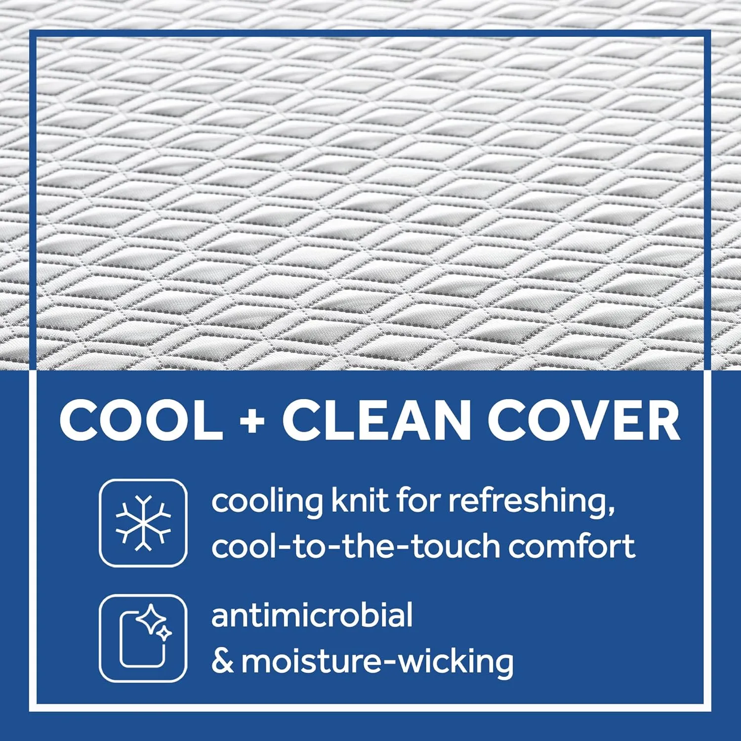 Sealy Cool & Clean 10" Hybrid Bed in a Box, King White