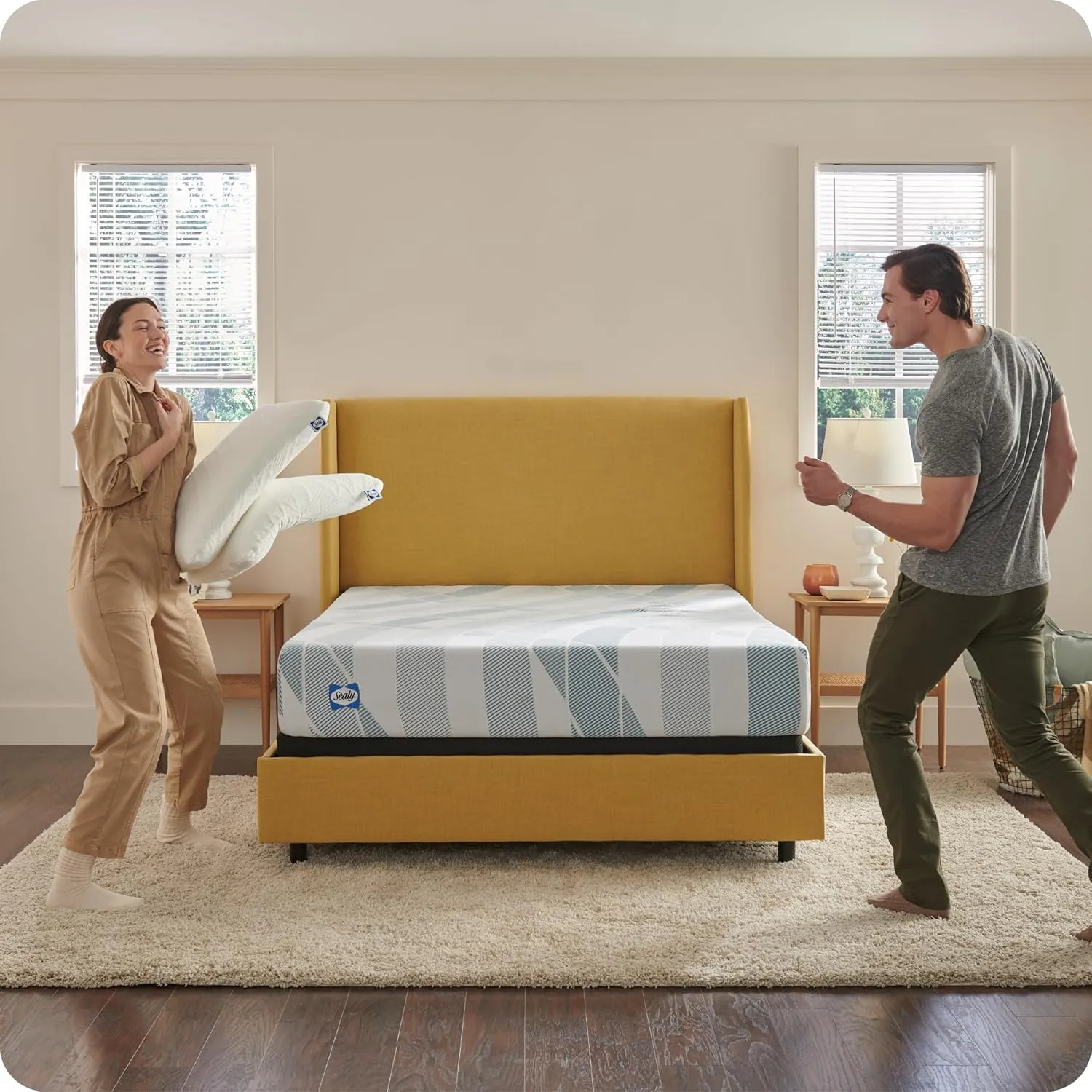 Sealy Dreamlife 10” Hybrid Mattress-in-a-Box, Twin, SealyComfort Gel Memory Foam, SealyResponsive Encased Coils, Surface-Guard Technology
