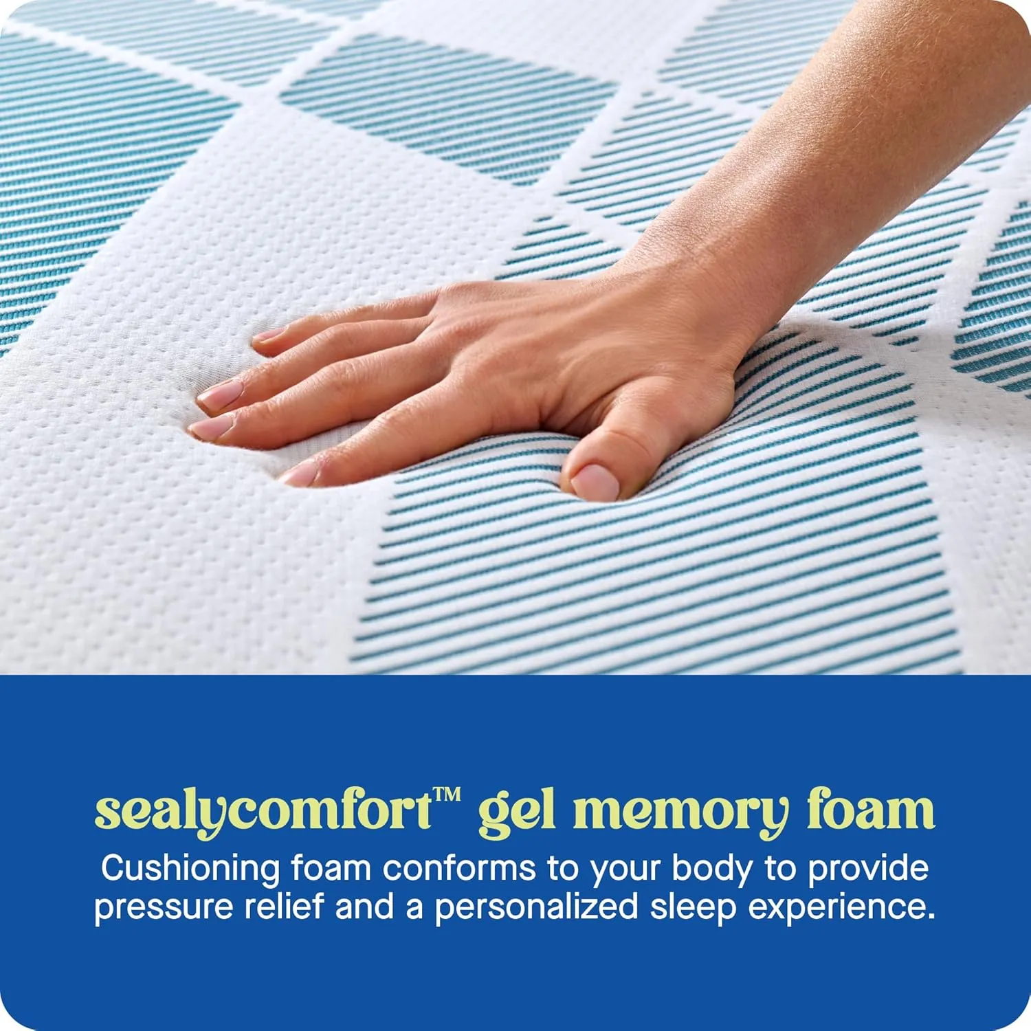 Sealy Dreamlife 10” Hybrid Mattress-in-a-Box, Twin, SealyComfort Gel Memory Foam, SealyResponsive Encased Coils, Surface-Guard Technology