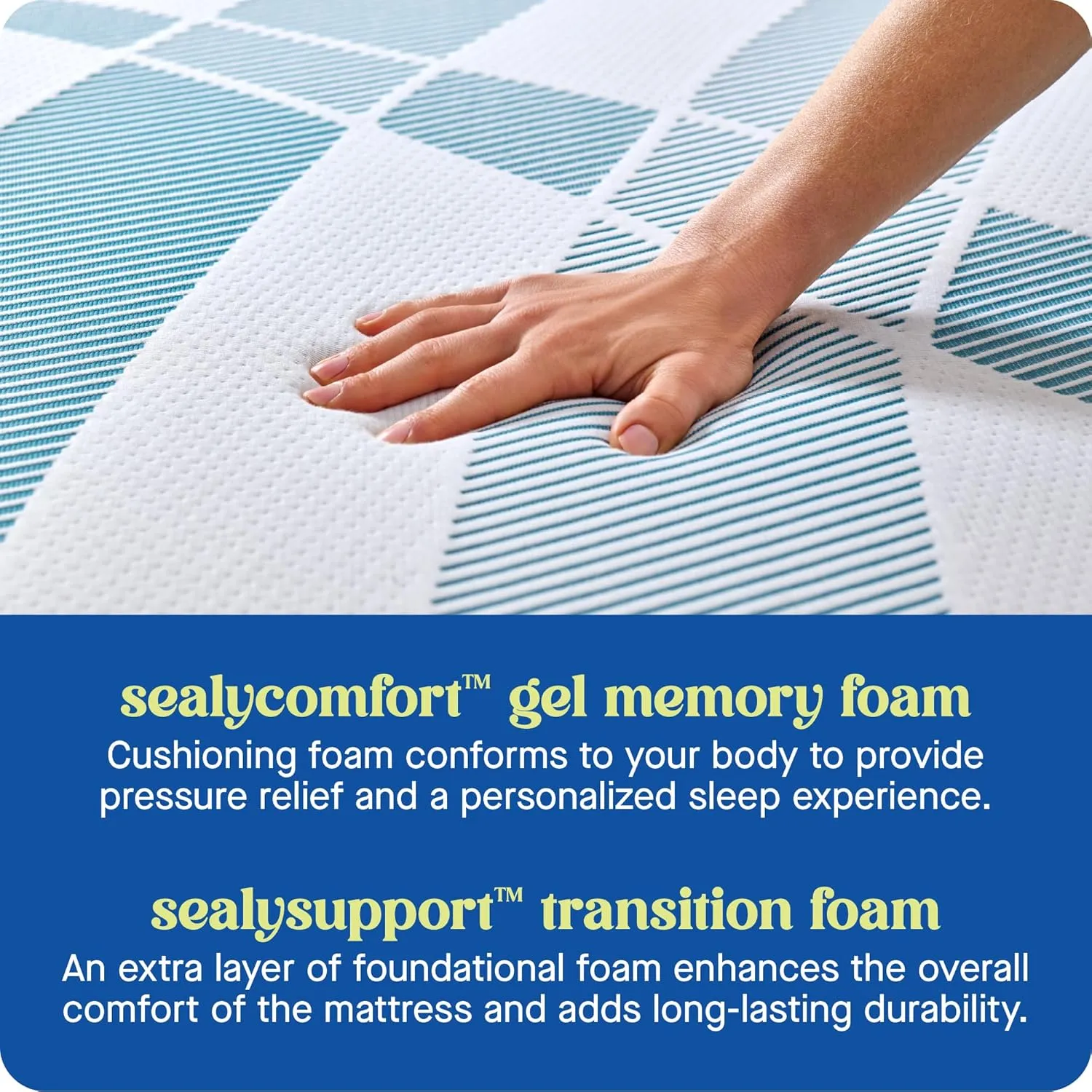 Sealy Dreamlife 12" Foam Mattress-in-a-Box, Queen, SealyComfort Gel Memory Foam, SealySupport Transition Foam, Surface-Guard Technology