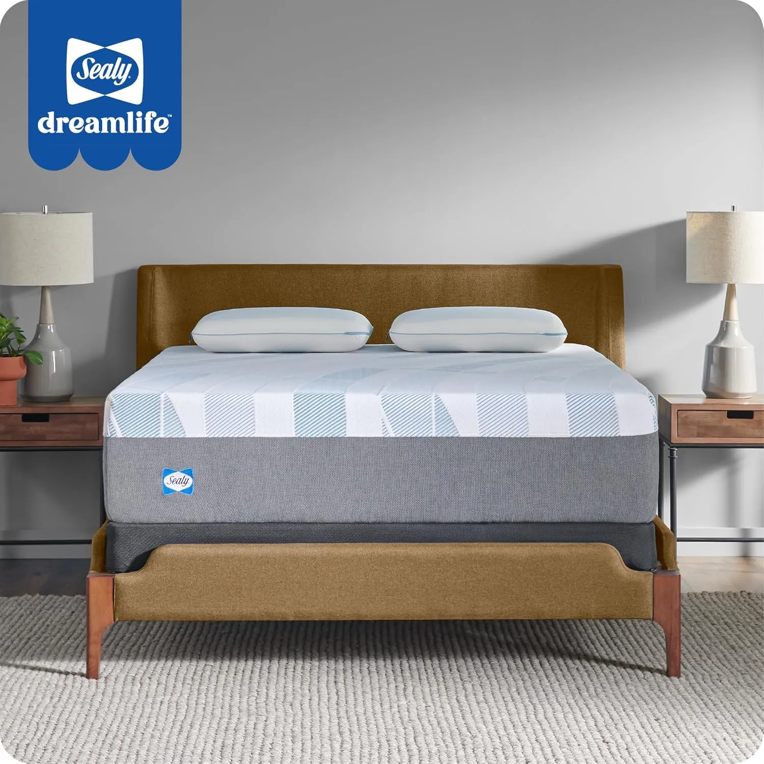 Sealy Dreamlife 14” Foam Mattress-in-a-Box, Queen, SealyComfort Gel Memory Foam, SealySupport Transition Foam, Machine Washable Cover