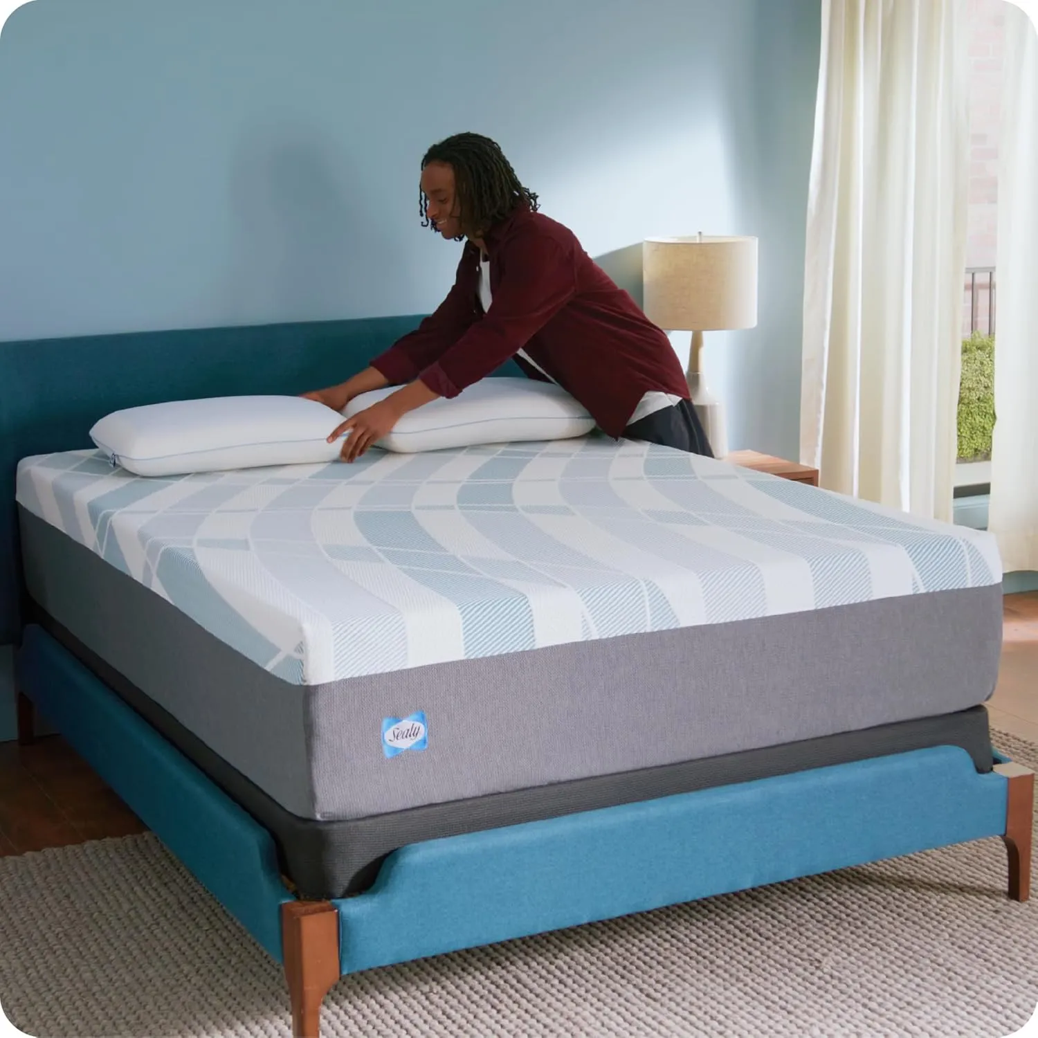 Sealy Dreamlife 14” Foam Mattress-in-a-Box, Queen, SealyComfort Gel Memory Foam, SealySupport Transition Foam, Machine Washable Cover
