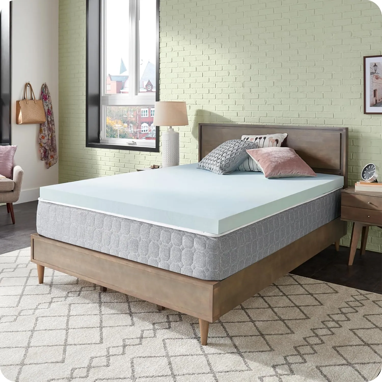 Sealy Dreamlife 3” Gel Memory Foam Queen Mattress Topper with SealyComfort Gel Foam, 1 Year Limited Warranty, Made in The USA