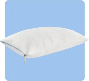 SEALY Dreamlife Queen Size Shredded Foam Pillow with Surface Guard Technology, Removable Machine-Washable Cover, 1 Year Limited Warranty, White