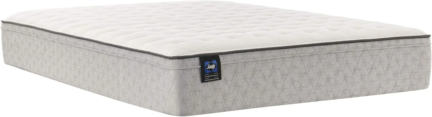 Sealy Essentials Spring Winter Green Faux Eurotop Soft Feel Mattress, Queen