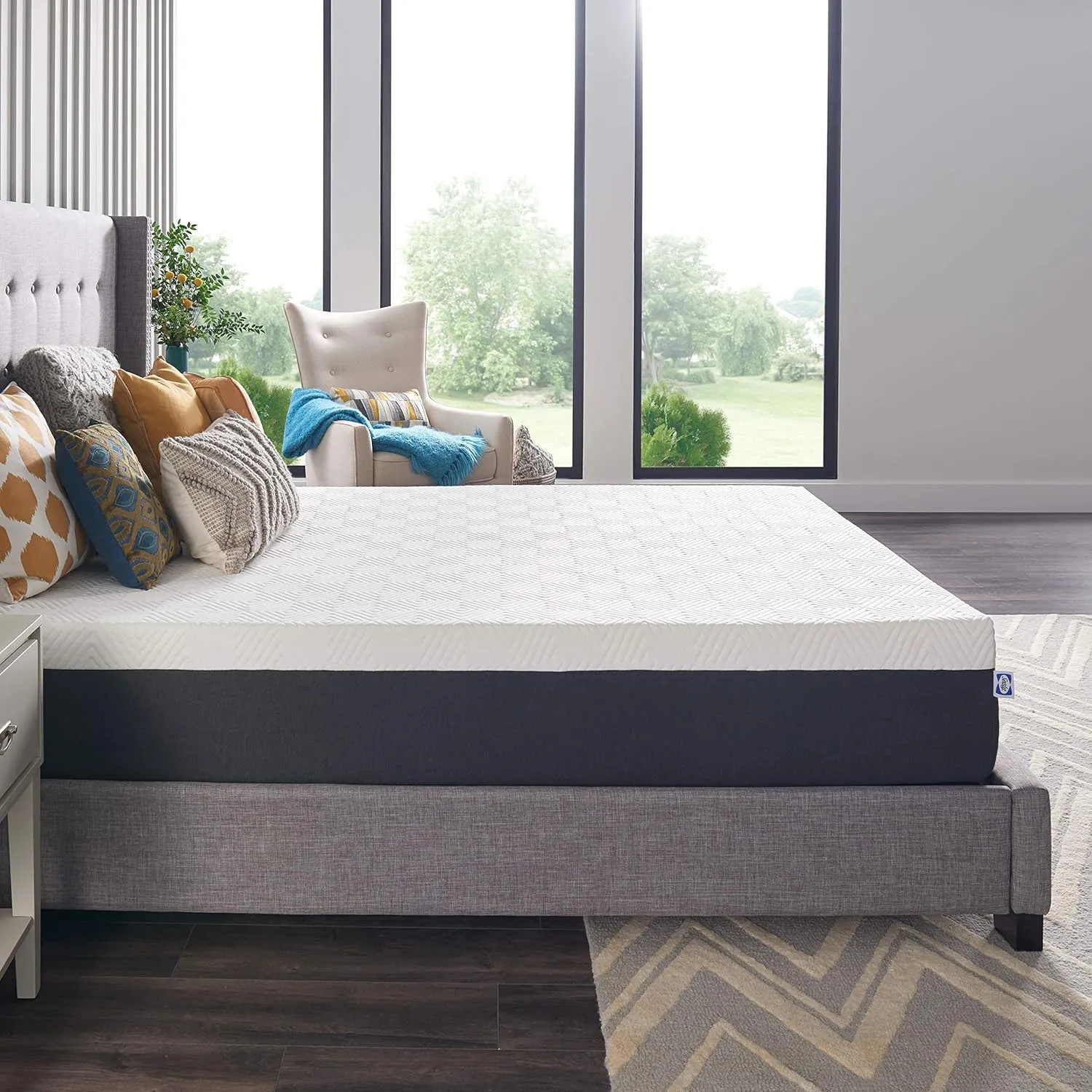 Sealy - Hybrid Bed in a Box - 12 Inch, Medium Feel, Queen Size, CopperChill Technology, CertiPur-US Certified