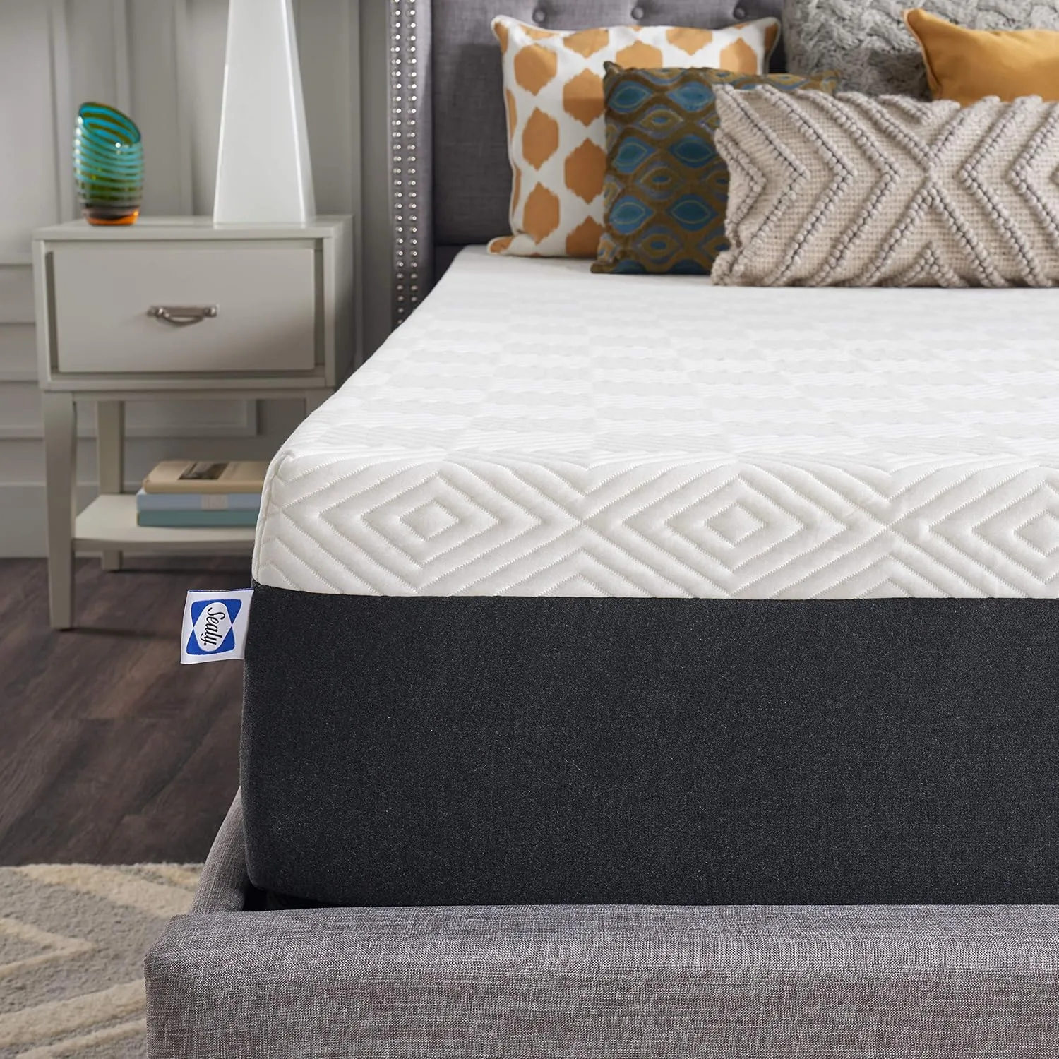 Sealy - Hybrid Bed in a Box - 12 Inch, Medium Feel, Queen Size, CopperChill Technology, CertiPur-US Certified