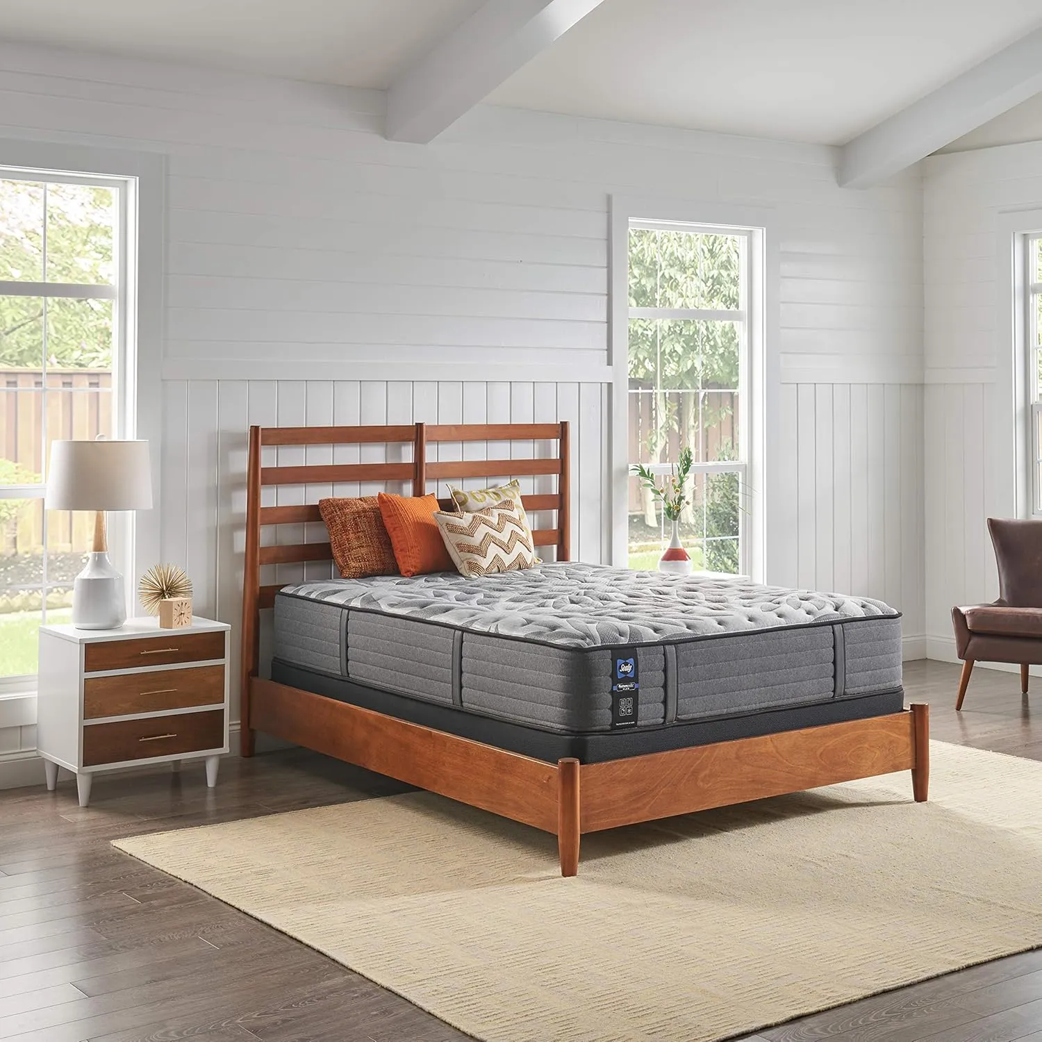 Sealy Posturepedic Plus Mattress with Surface-Guard and 9 Foundation, Tight Top 12-Inch Ultra Firm, Split Queen, Grey