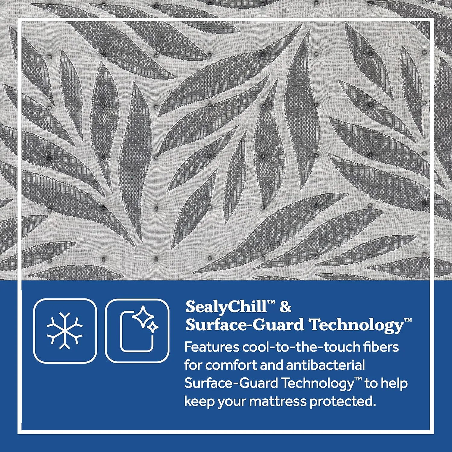 Sealy Posturepedic Plus, Tight Top 13 Plush Soft Mattress with Surface-Guard and 9-Inch Foundation, Queen, Grey