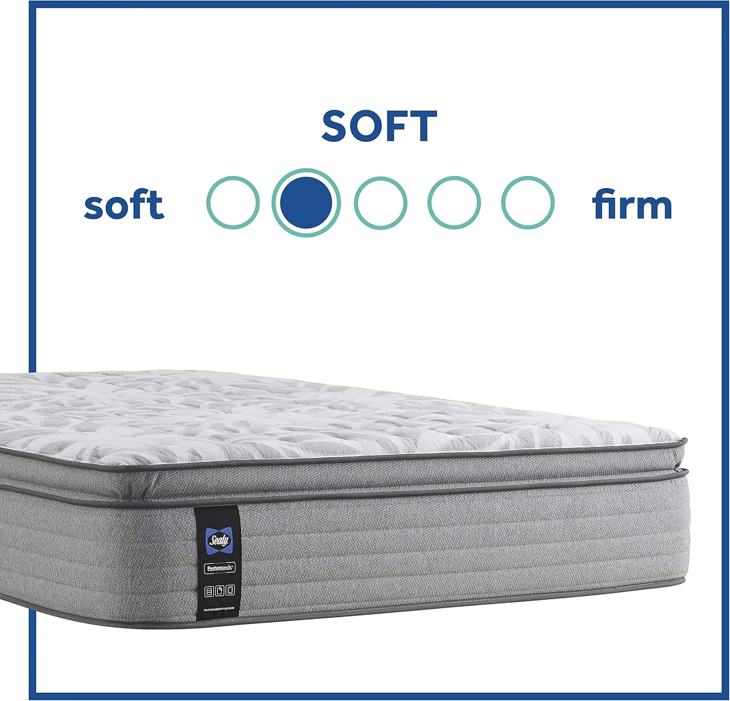 Sealy Posturepedic Spring Red Maple Euro Pillowtop Soft Feel Mattress and 5-Inch Foundation, King