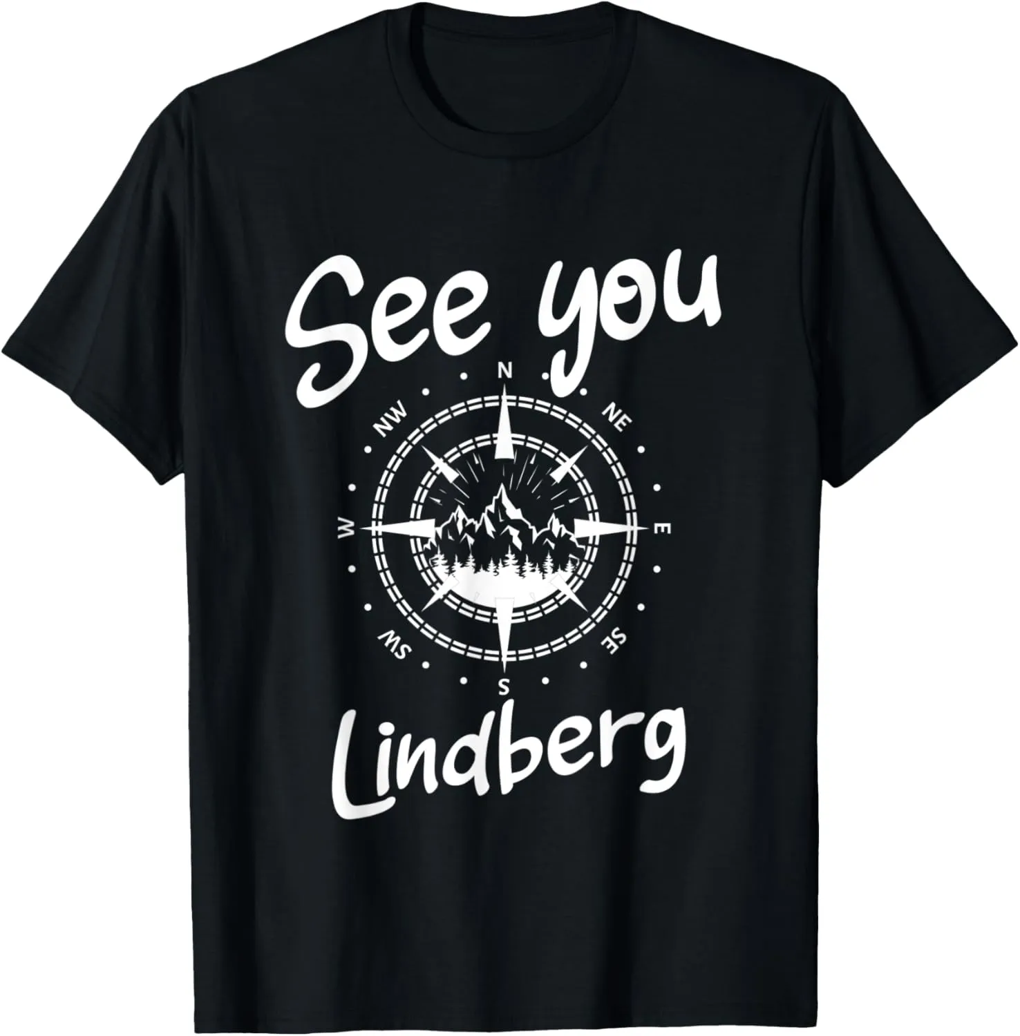 See You Hiking Lindberg Germany Vacation Ski Compass T-Shirt