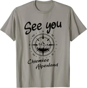 See You In Chiemsee Alpenland Hiking Vacation Ski Compass T-Shirt
