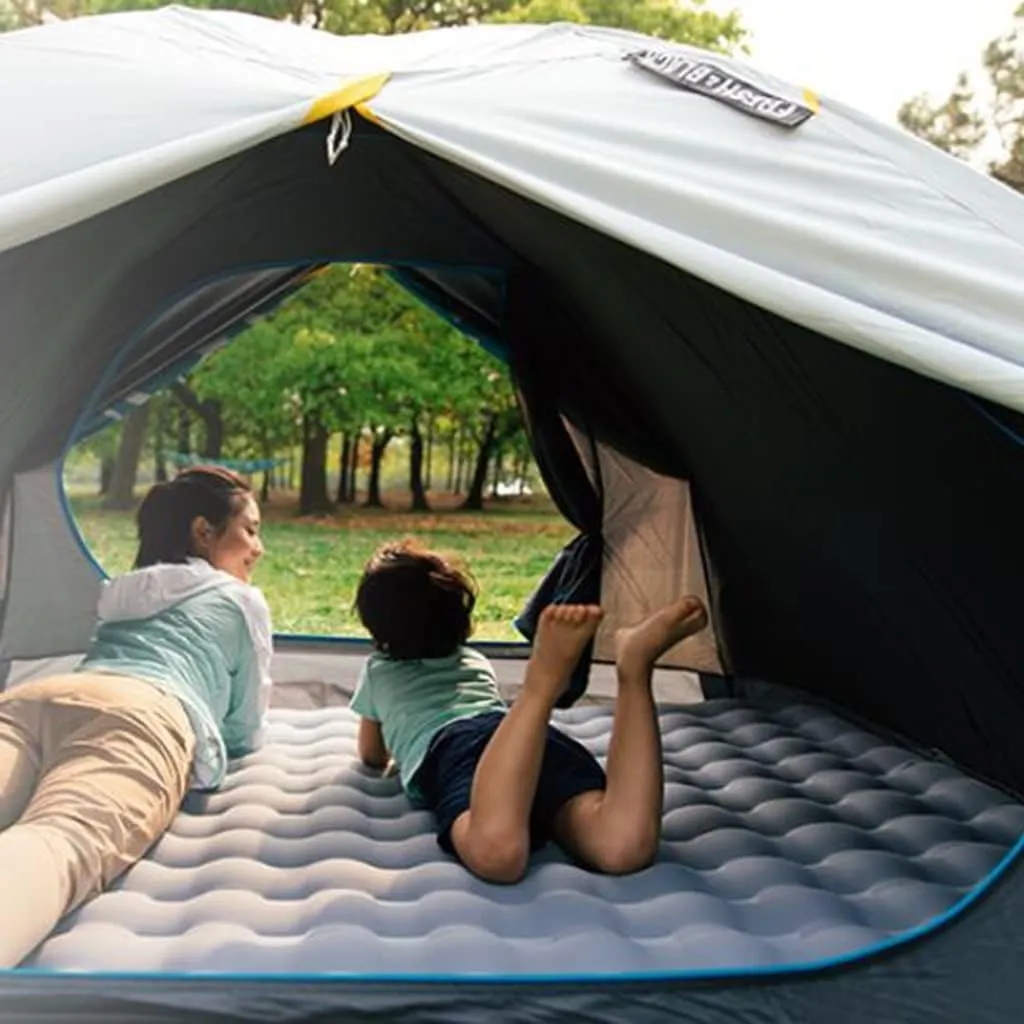 Self-Inflating Pads Double Plus Inflatable Bed 140cm Wide Outdoor Inflatable Mattress Suitable for 2-3 People Camping Picnic, Hiking, Park Entertainment and Leisure, Office