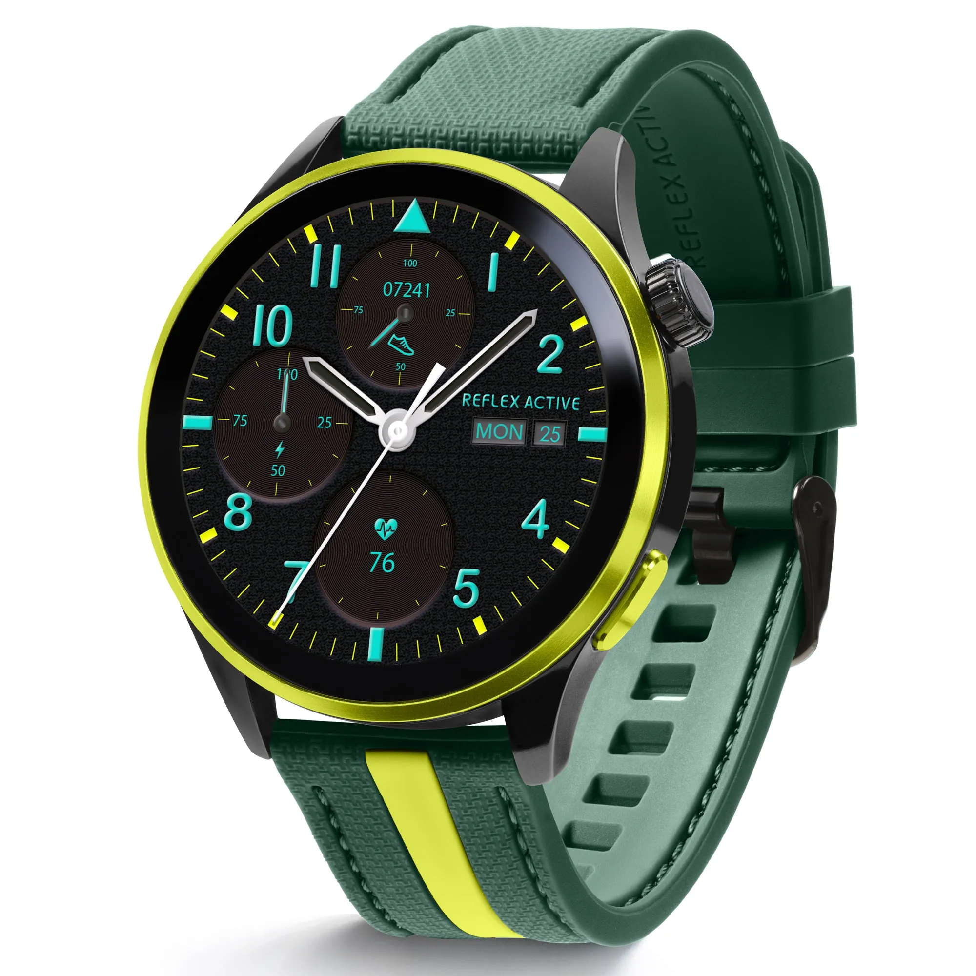 Series 54 AMOLED GPS Green and Yellow Smart Calling Watch