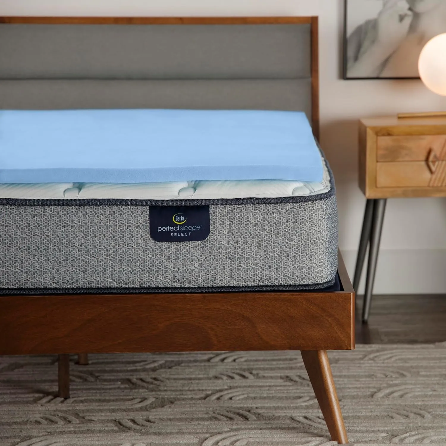 Serta Comfort Cool Memory Foam Mattress Topper, 1.5 Inch, California King