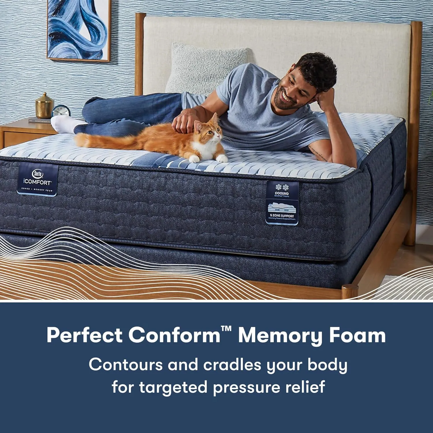 Serta iComfort - Iona 13" Medium King Memory Foam Mattress - Pressure-Relieving, Cooling, and Supportive for a Restorative Sleep - 100 Night Trial, CertiPUR-US Certified