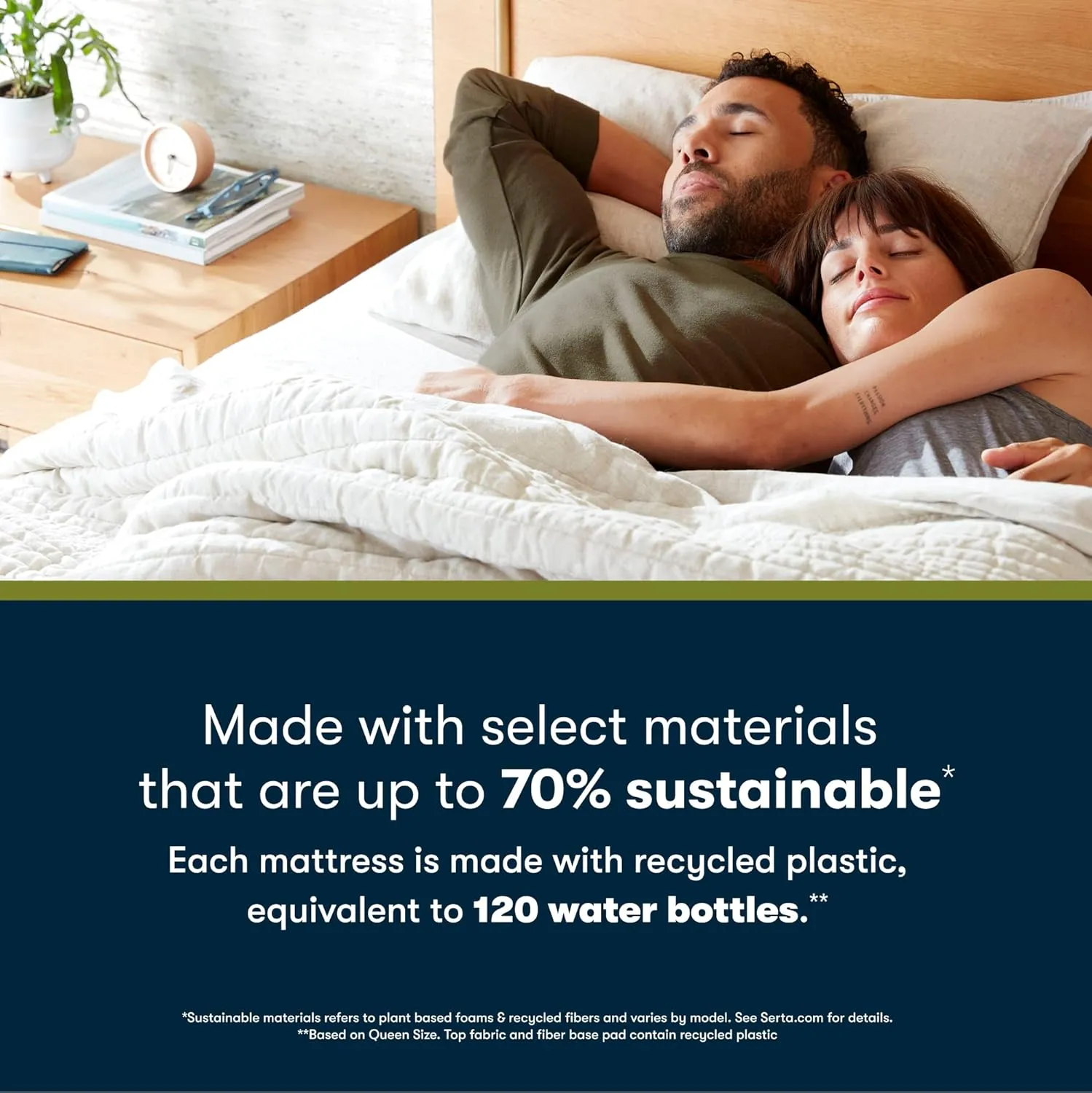 Serta - iComfortECO F10 Medium 12" King Smooth Top Memory Foam Mattress, Cooling, Pressure Relief, Utilizing Recycled and Plant-based Material, 100 Night Trial, CertiPUR-US Certified