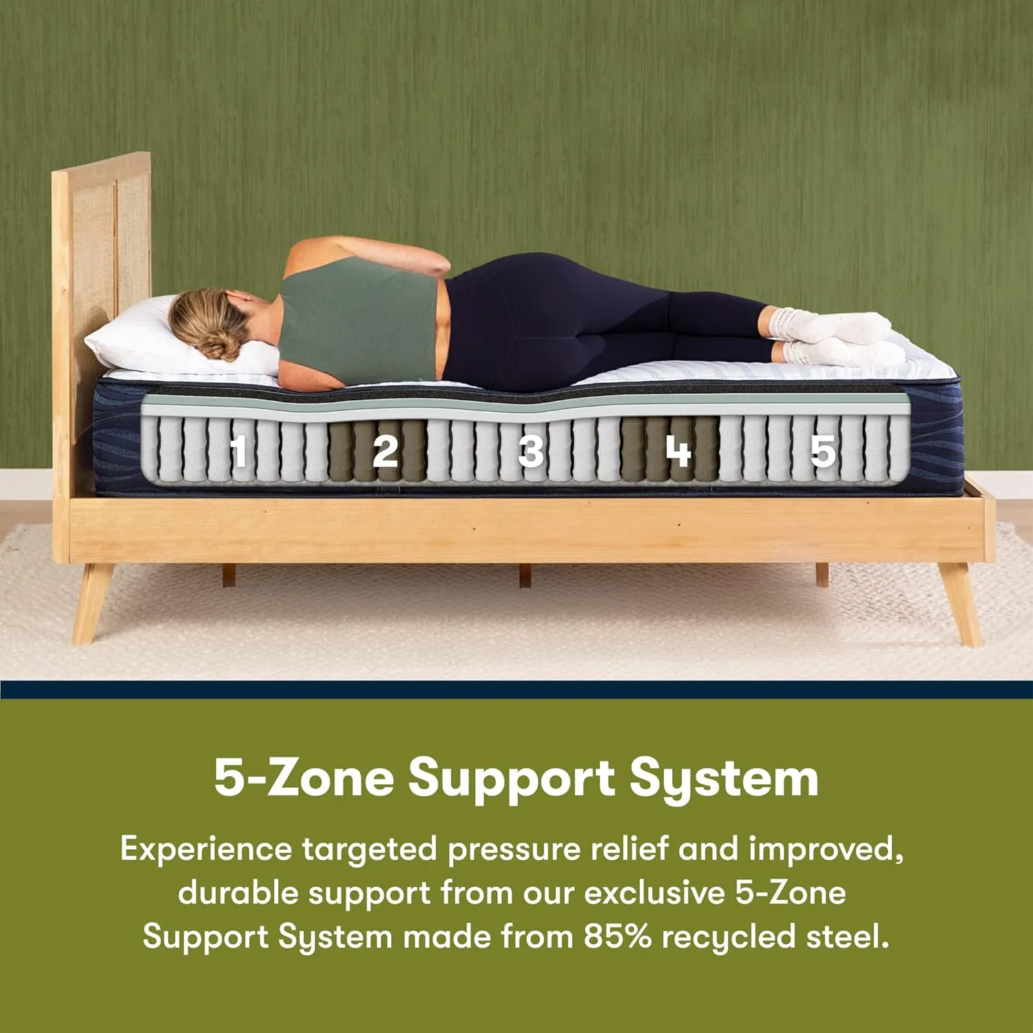 Serta - iComfortECO S15GL Firm 12" Twin XL Hybrid Smooth Top Mattress, Cooling, Pressure Relief, Utilizing Recycled and Plant-based Material, 100 Night Trial, CertiPUR-US Certified