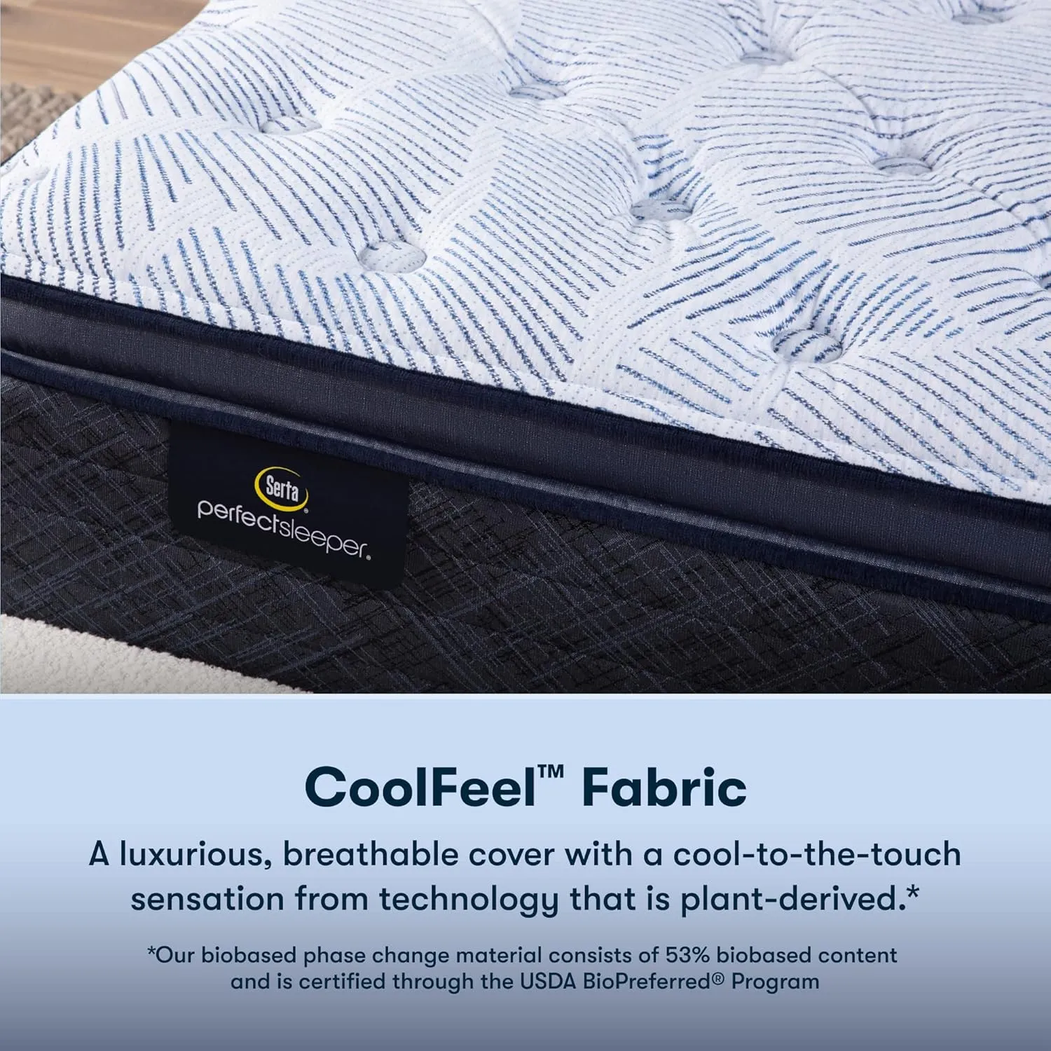 Serta Perfect Sleeper Enhanced 14.5" Queen Mattress - Plush Pillow Top, Cooling Gel Memory Foam, Pocket Innersprings for Motion Isolation, Edge Support, CertiPUR-US Certified - Nurture Night