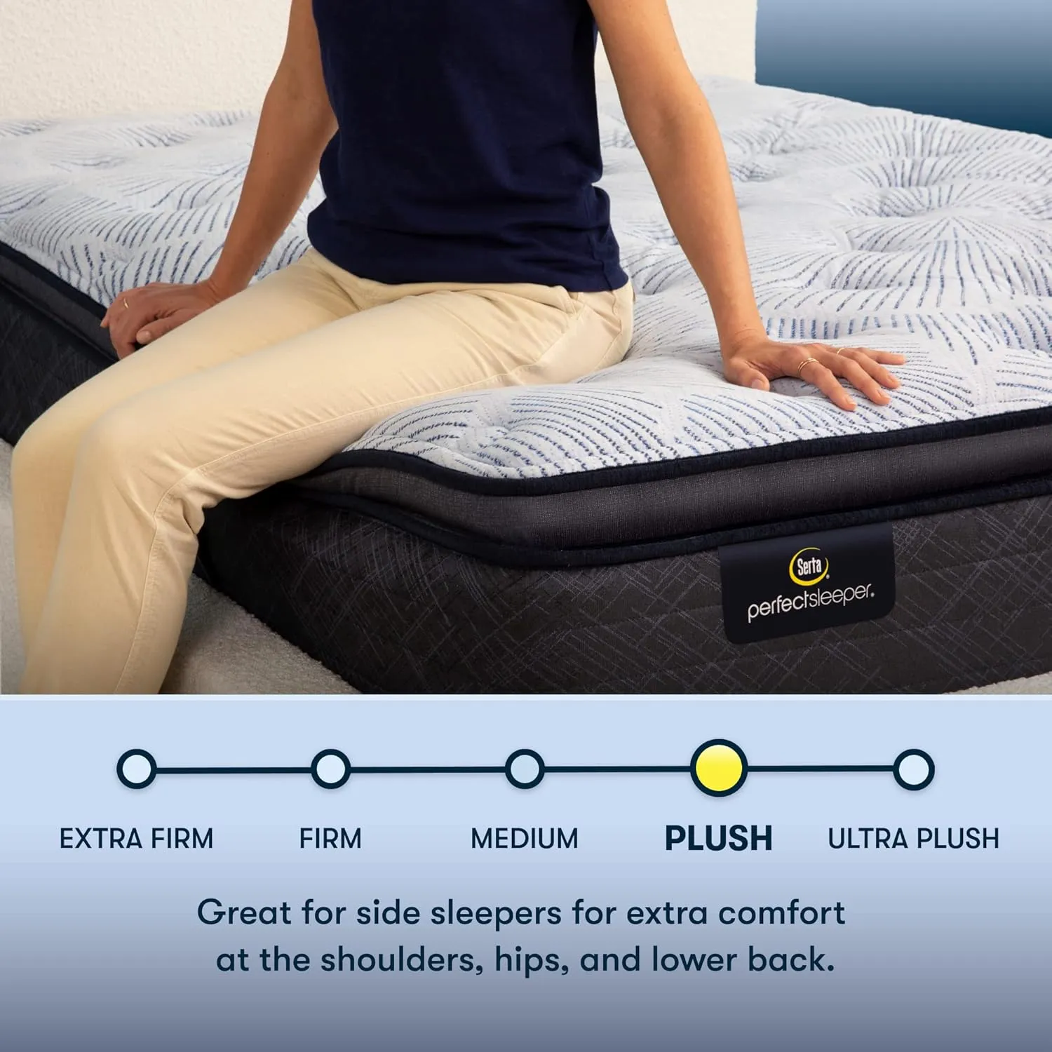 Serta Perfect Sleeper Enhanced 14.5" Queen Mattress - Plush Pillow Top, Cooling Gel Memory Foam, Pocket Innersprings for Motion Isolation, Edge Support, CertiPUR-US Certified - Nurture Night