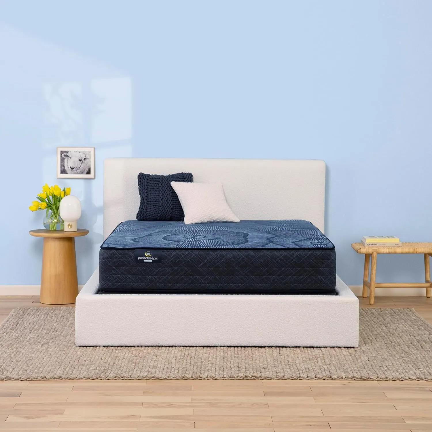 Serta Perfect Sleeper Hybrid Standard 12" Queen Mattress - Firm, Cooling Gel Memory Foam, Pocket Innersprings for Motion Isolation, Edge Support, CertiPUR-US Certified - Pacific Peace