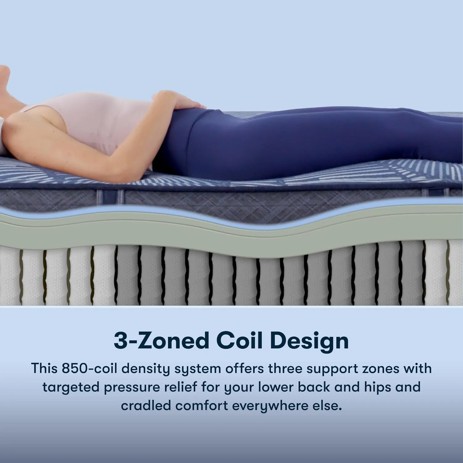 Serta Perfect Sleeper Hybrid Standard 12" Queen Mattress - Firm, Cooling Gel Memory Foam, Pocket Innersprings for Motion Isolation, Edge Support, CertiPUR-US Certified - Pacific Peace