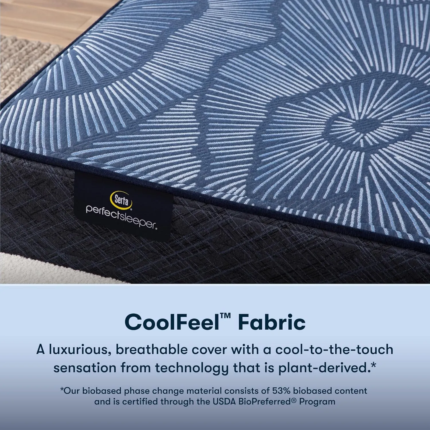 Serta Perfect Sleeper Hybrid Standard 12" Queen Mattress - Firm, Cooling Gel Memory Foam, Pocket Innersprings for Motion Isolation, Edge Support, CertiPUR-US Certified - Pacific Peace