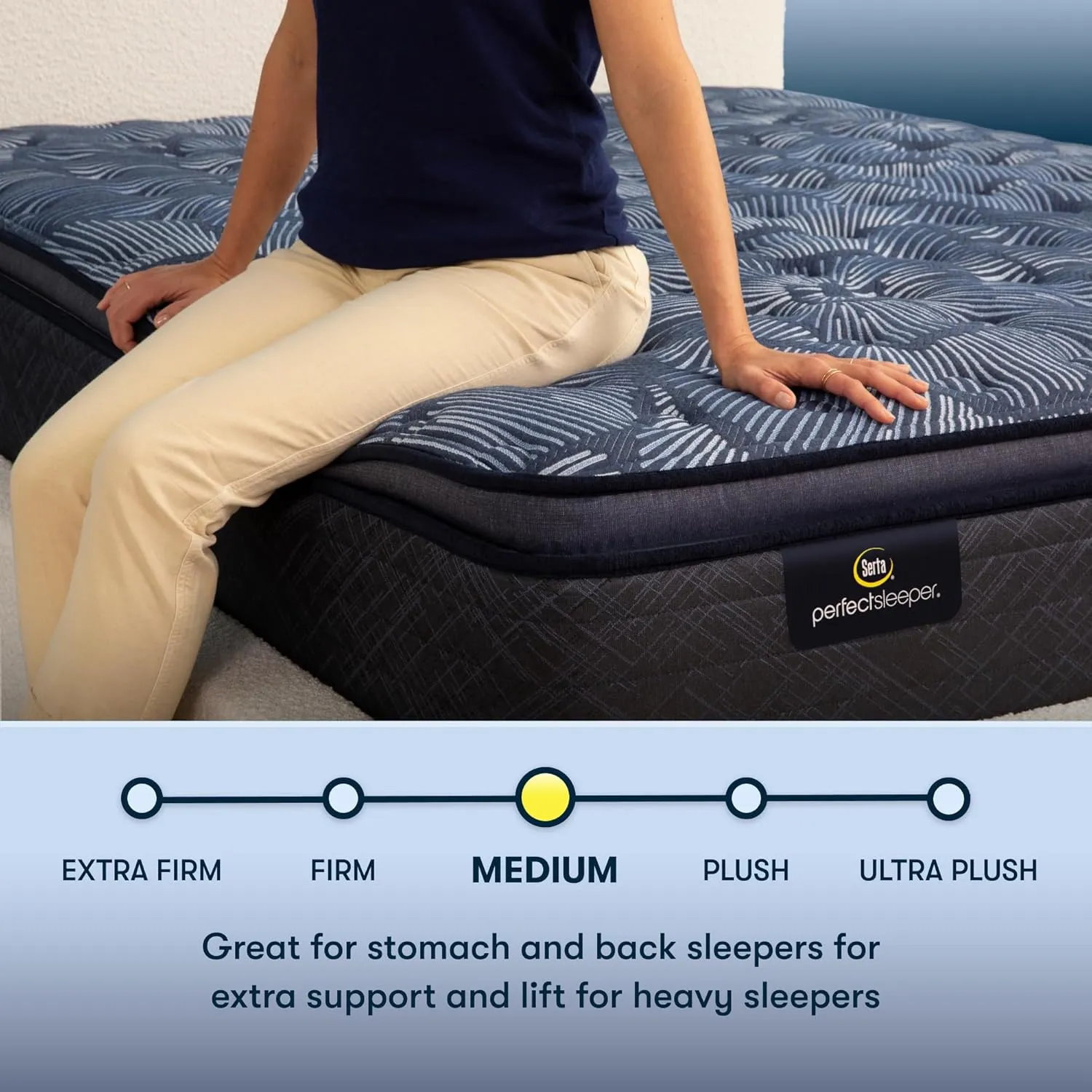 Serta Perfect Sleeper Ultimate 14.5" Queen Mattress - Medium Pillow Top, Cooling Gel Memory Foam, Pocket Innersprings for Motion Isolation, Edge Support, CertiPUR-US Certified - Oasis Sleep