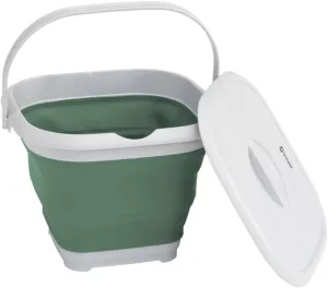 Shadow Green Collapsible Round Bucket with Lid