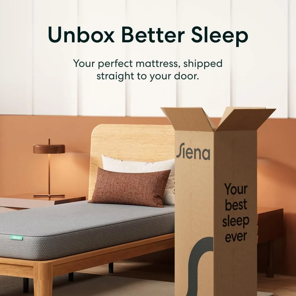 Siena 6" Twin Foam Mattress - Medium Firm - 180 Night Trial - Premium Pressure-Relieving Layers - 10 Year Warranty - Mattress in a Box - CertiPUR-US Certified