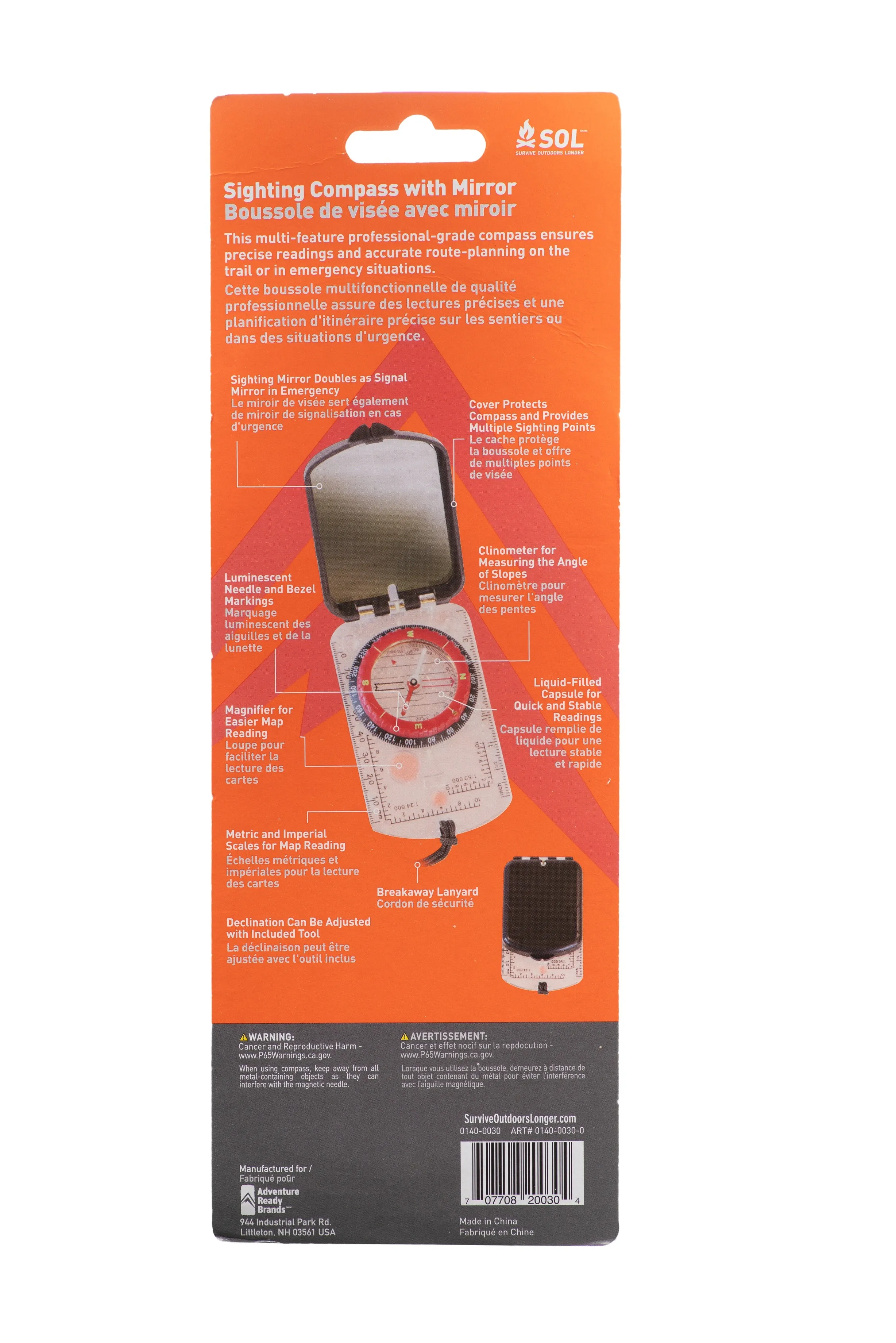 Sighting Compass with Mirror
