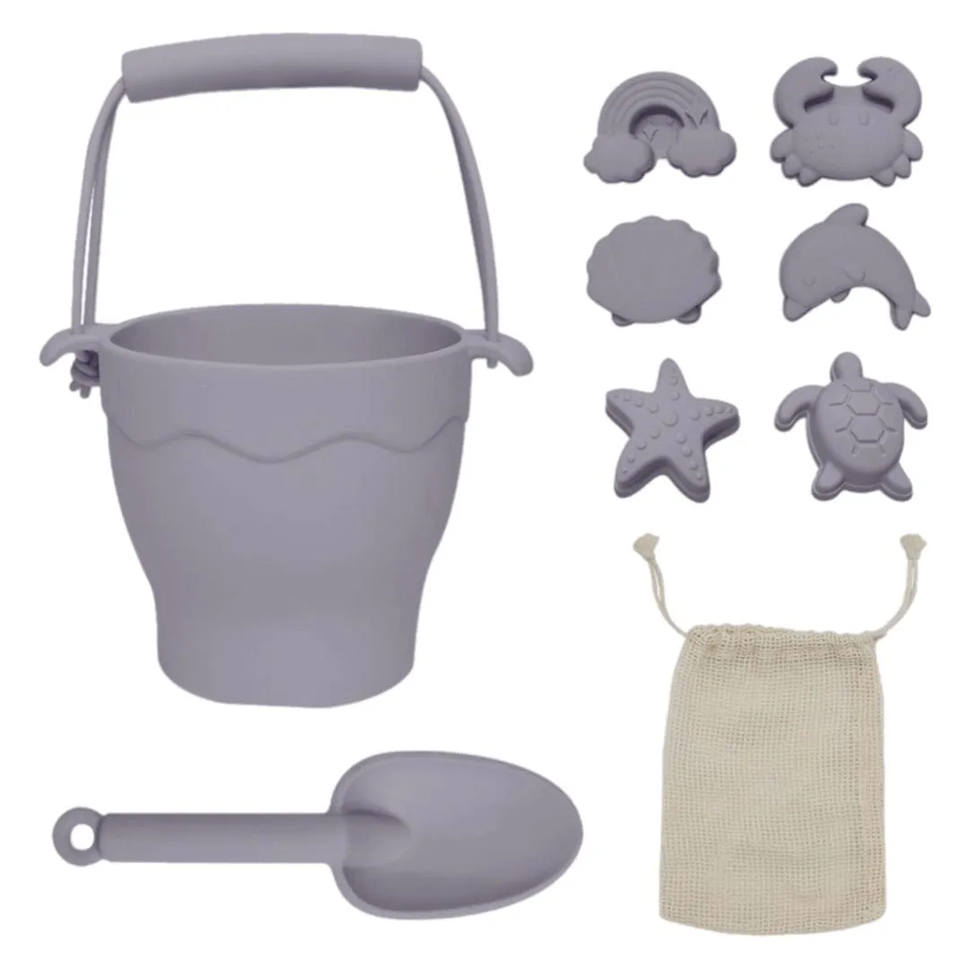 Silicone 8Pc Bucket & Spade Set - Lilac