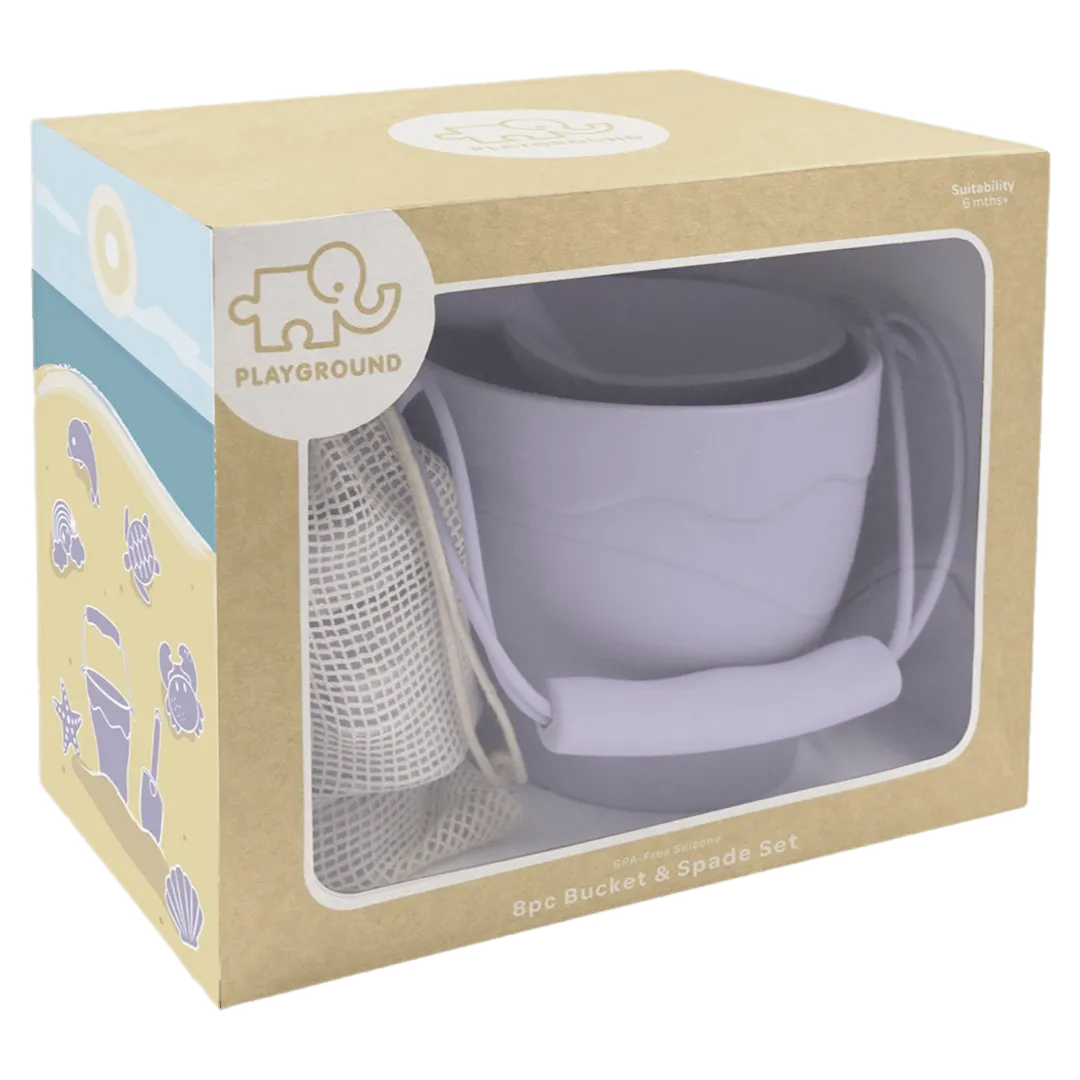 Silicone 8Pc Bucket & Spade Set - Lilac