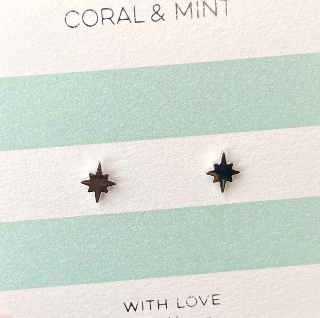 Silver Compass Studs